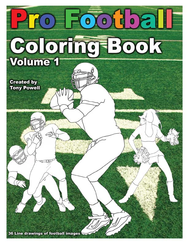 Pro Football Coloring Book by Tony Powell - Click Image to Close