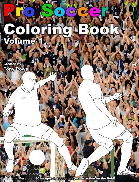 Pro Soccer Coloring Book by Tony Powell - Click Image to Close