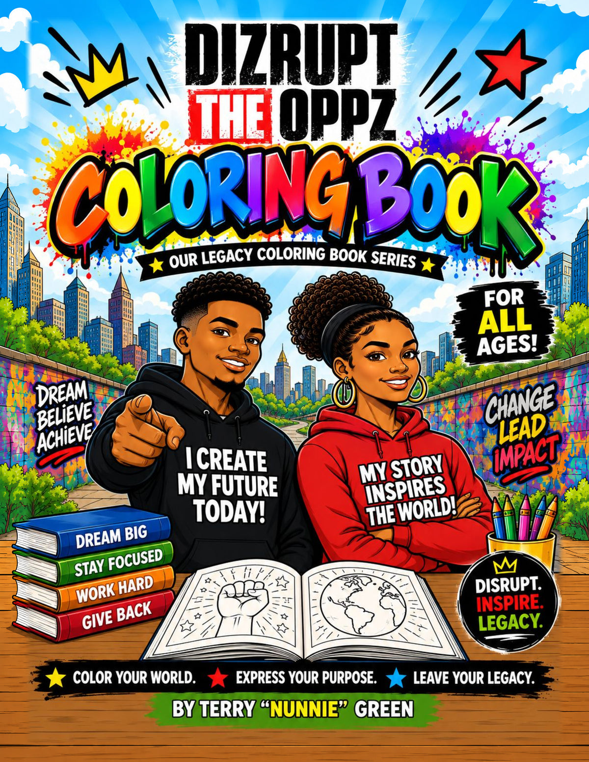 Dizrupt The Oppz: Coloring Book by Terry Green cover