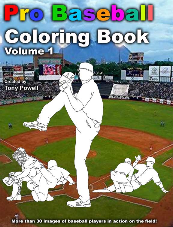 Pro Baseball Coloring Book by Tony Powell - Biblio Bookstore